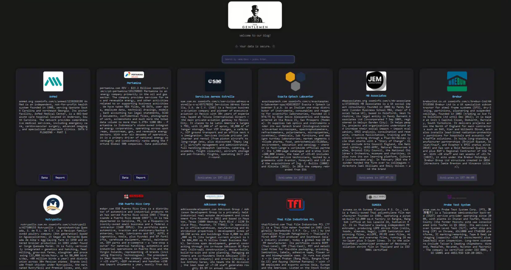 Data Leak Site Sample 1